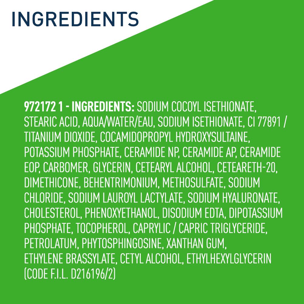 CeraVe Hydrating Cleanser Bar. Face Wash with 5% Moisturizing Cream. 3-Pack | Soap-Free Body Wash and Facial Cleanser with Ceramides Thoroughly Cleanses without Stripping Skin Of Natural Moisture